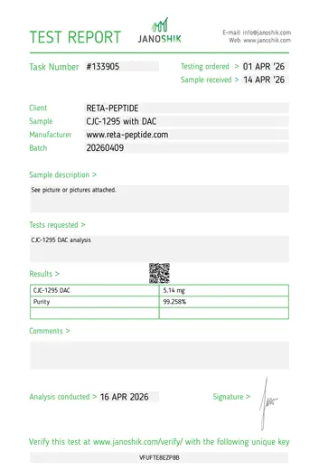 HPLC certificate of analysis report 10 — Pro Peptide Australia