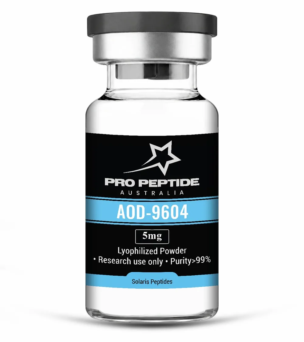 AOD-9604 10mg — 99.08% purity research peptide vial supplied by Pro Peptide Australia