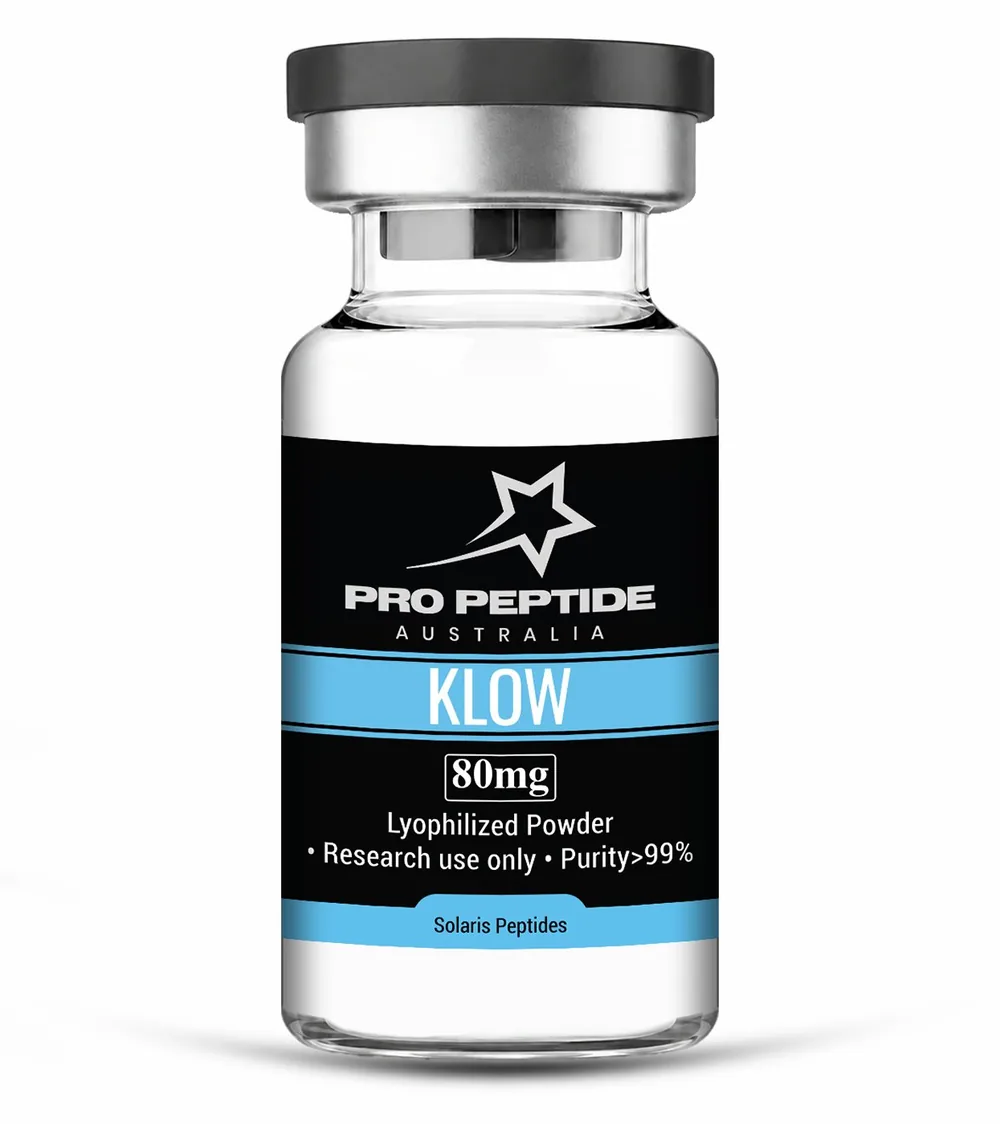 KLOW 80mg — 99.00% purity research peptide vial supplied by Pro Peptide Australia