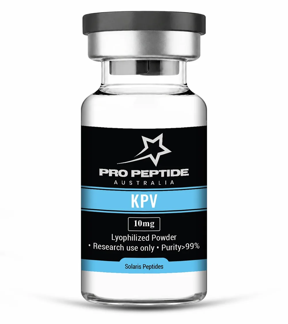 KPV 10mg — ≥99% purity research peptide vial supplied by Pro Peptide Australia