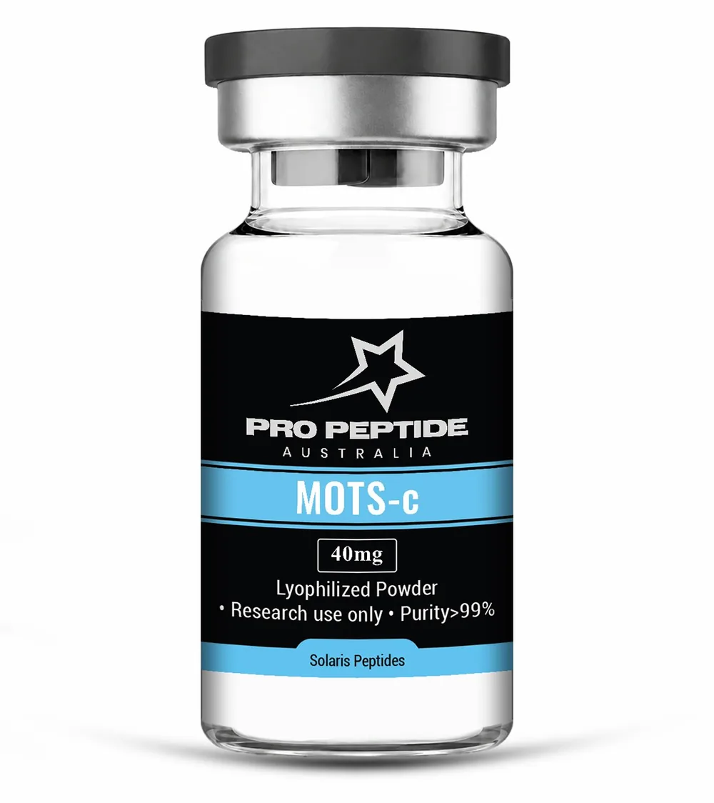 MOTS-C 40mg — 99.42% purity research peptide vial supplied by Pro Peptide Australia