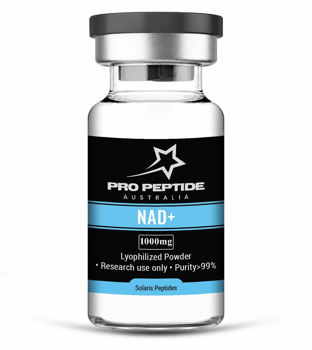 NAD+ 1000mg — ≥99% purity research peptide vial supplied by Pro Peptide Australia